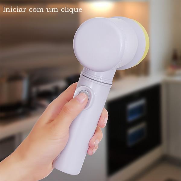 Escova 5 Em 1 Recarregável De Limpeza Ajustável Janela Banheiro E Cozinha
