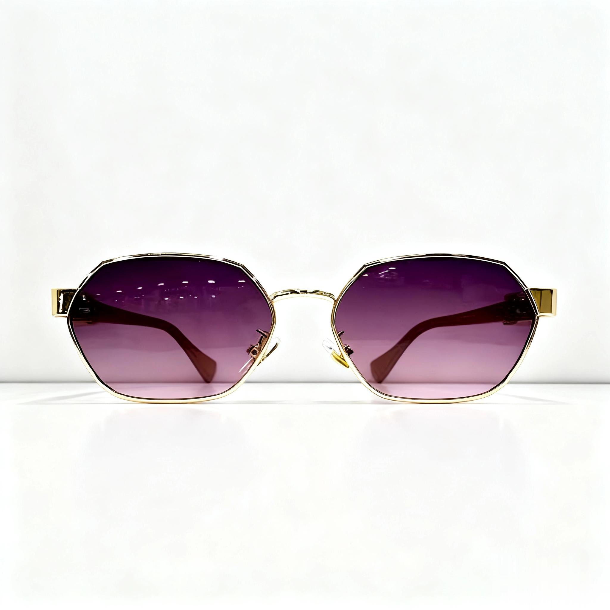 Óculos de Sol Feminino ZL – Lente Degradê  Armação Metálica, Estilo Retrô e Moderno