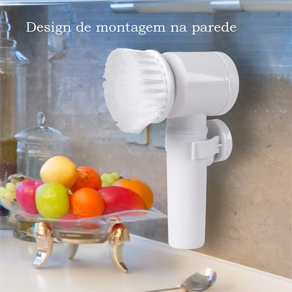 Escova 5 Em 1 Recarregável De Limpeza Ajustável Janela Banheiro E Cozinha