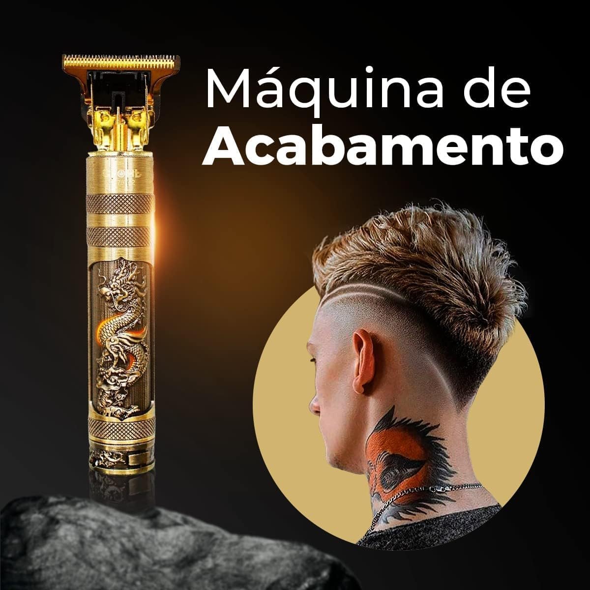 Máquina de Cortar Cabelo e Barba Masculina Multifunção, Elétrica, Sem Fio, Portátil – Designer Aleatório Profissional