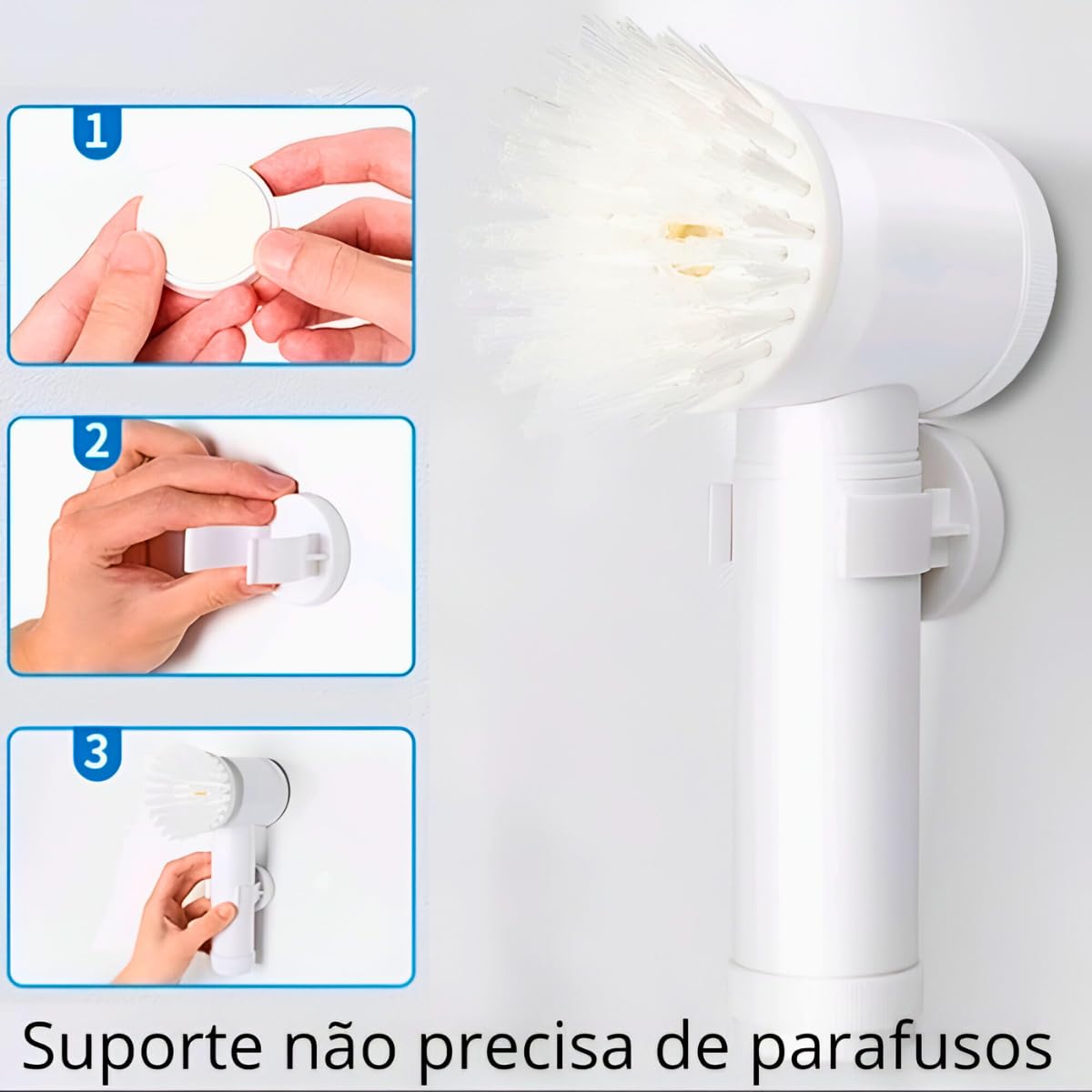 Escova 5 Em 1 Recarregável De Limpeza Ajustável Janela Banheiro E Cozinha