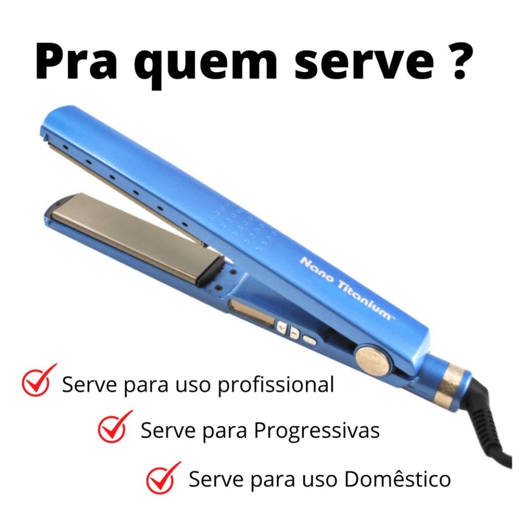 Chapinha de Cabelo Profissional Bivolt – Alisamento Rápido e Proteção para Todos os Tipos de Cabelo