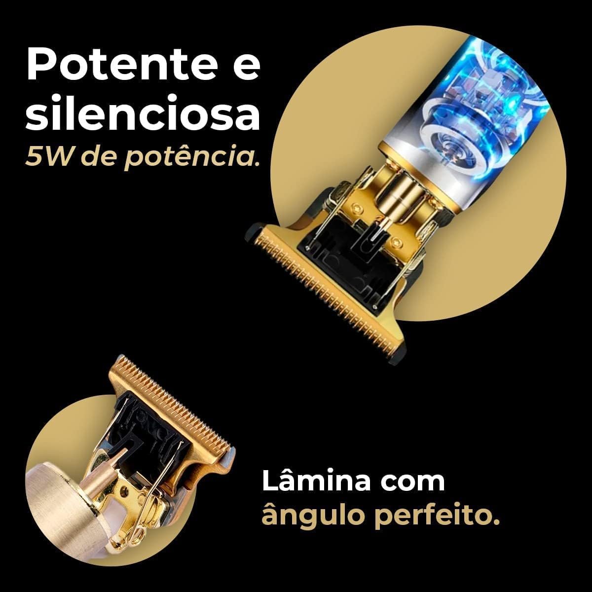 Máquina de Cortar Cabelo e Barba Masculina Multifunção, Elétrica, Sem Fio, Portátil – Designer Aleatório Profissional