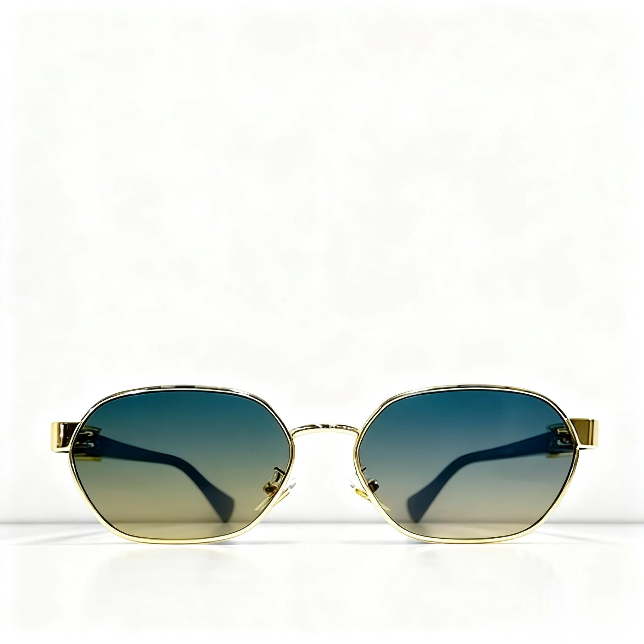 Óculos de Sol Feminino ZL – Lente Degradê  Armação Metálica, Estilo Retrô e Moderno