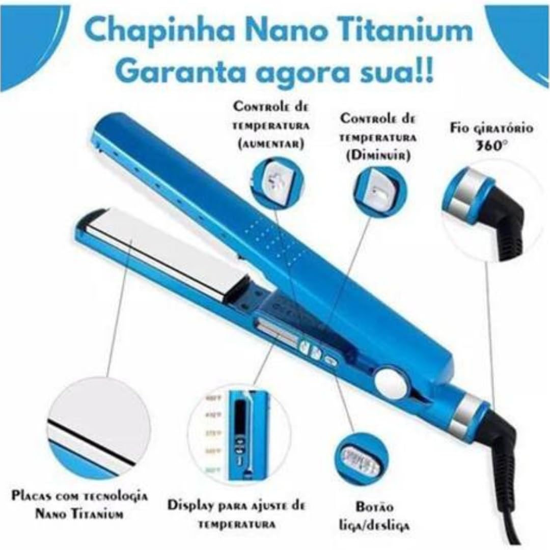 Chapinha de Cabelo Profissional Bivolt – Alisamento Rápido e Proteção para Todos os Tipos de Cabelo