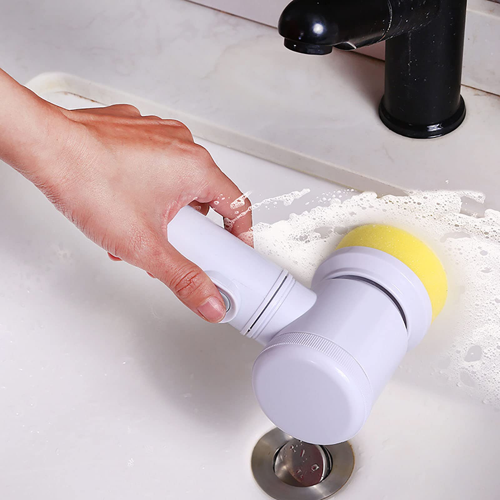 Escova 5 Em 1 Recarregável De Limpeza Ajustável Janela Banheiro E Cozinha