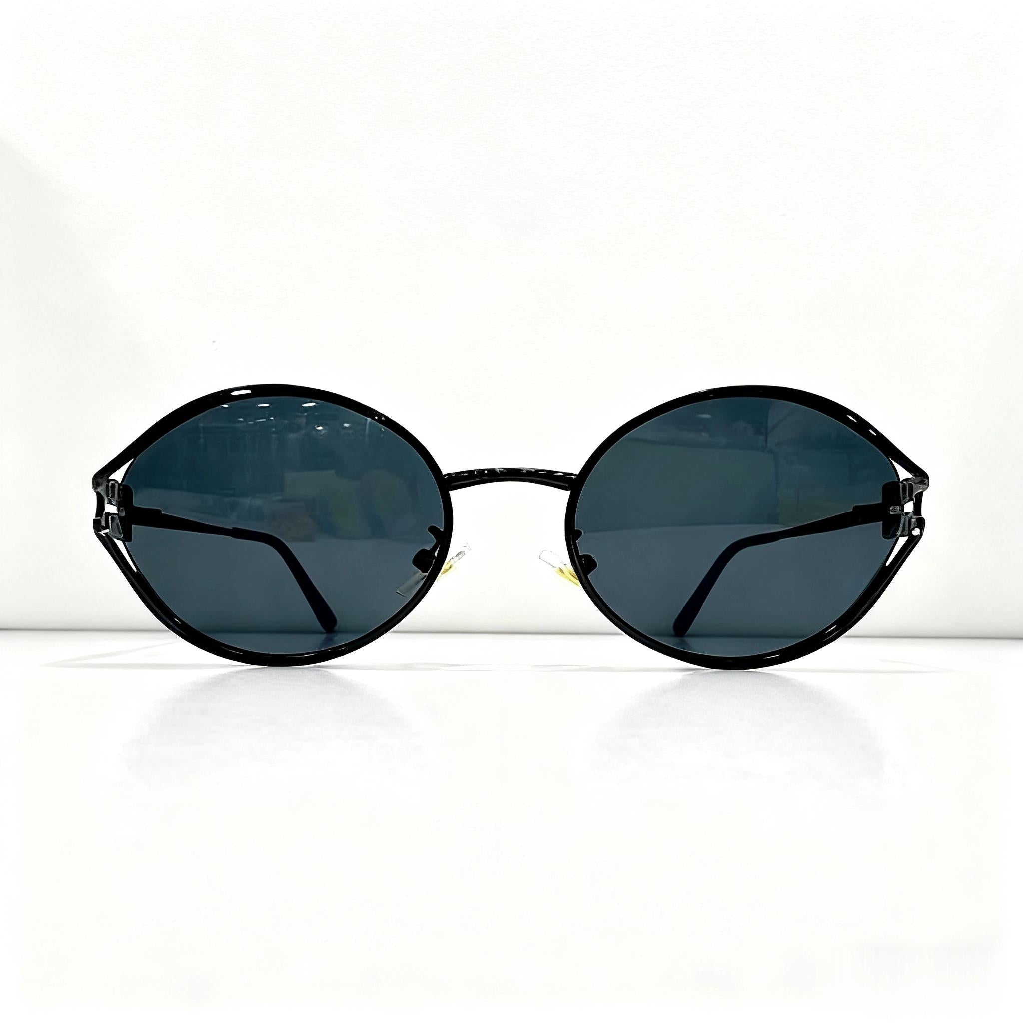 Óculos de Sol Redondo Feminino– Lente Degradê, Armação Metálica, Estilo Retrô e Elegante