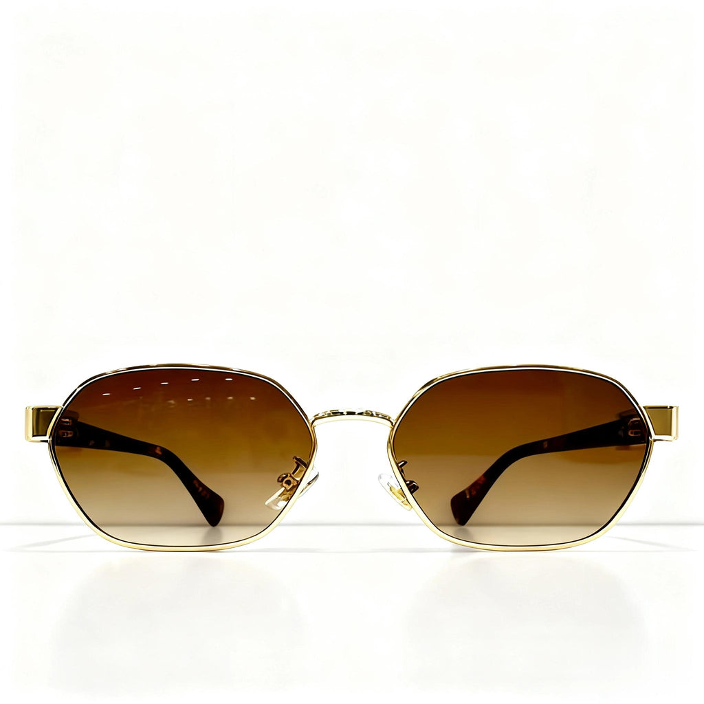 Óculos de Sol Feminino ZL – Lente Degradê  Armação Metálica, Estilo Retrô e Moderno