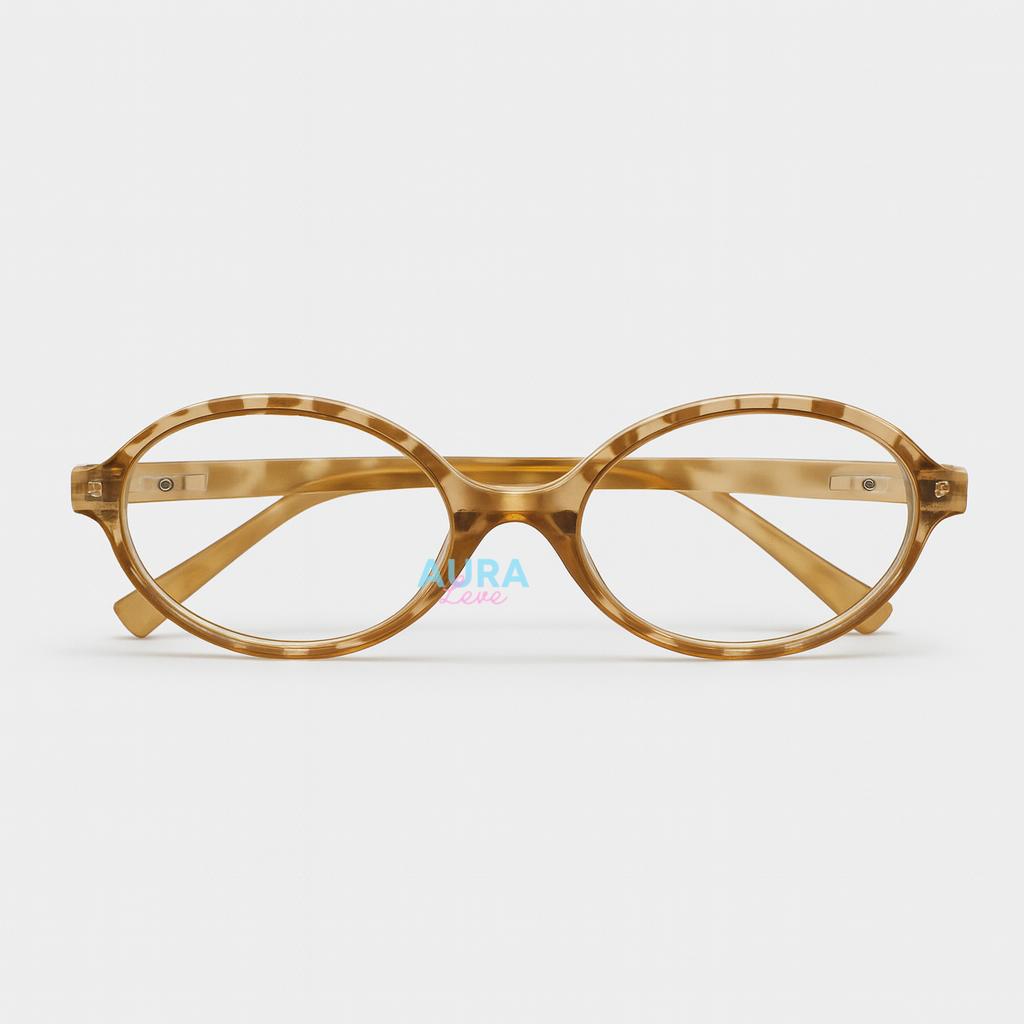 Óculos de Sol  Óculos Vintage Com Estampa De Leopardo , Armação Oval , Bloqueio De Luz Azul Para MODA NOVO