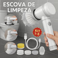 Escova 5 Em 1 Recarregável De Limpeza Ajustável Janela Banheiro E Cozinha