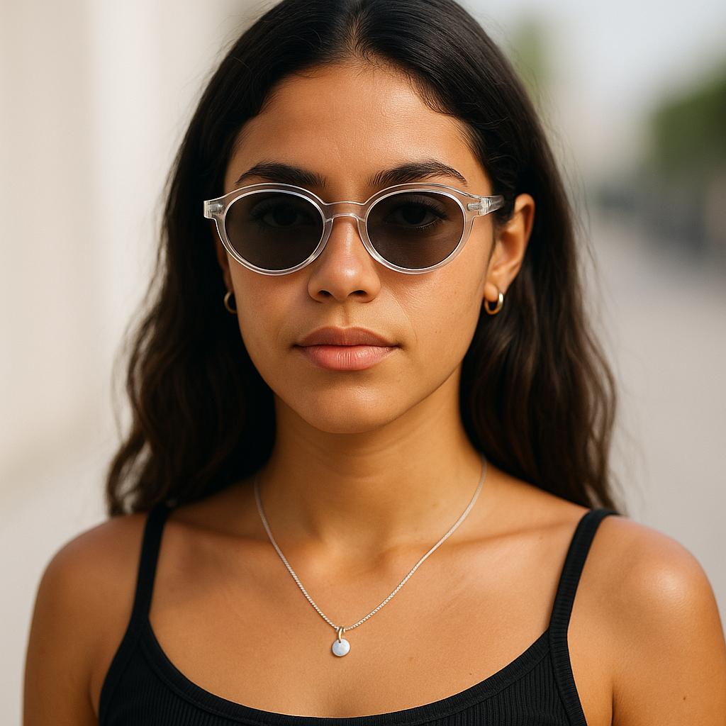 Óculos de Sol  Óculos Vintage Com Estampa De Leopardo , Armação Oval , Bloqueio De Luz Azul Para MODA NOVO